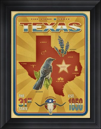 Framed Texas Print