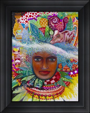 Framed Milky Way and summer Africa Print