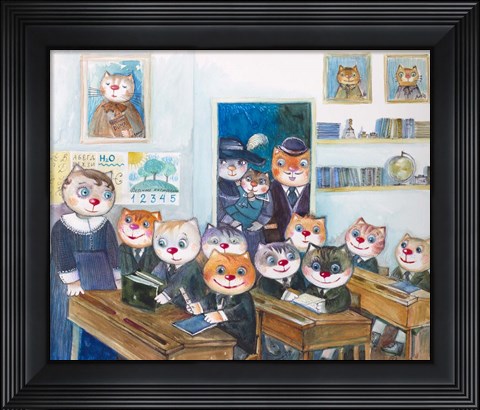 Framed Old School Boy Print