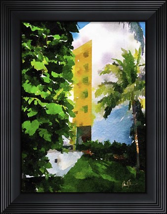 Framed Yellow Hotel Print
