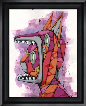 Framed Bear In Wolf Wear Print