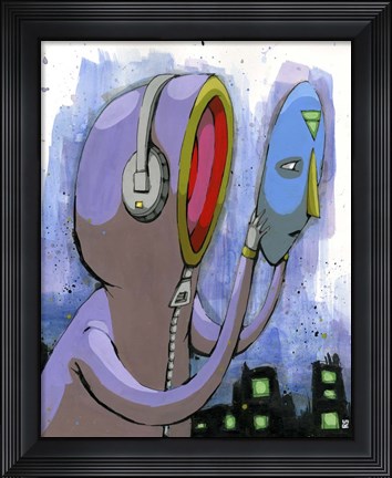 Framed Can't Face The City Print