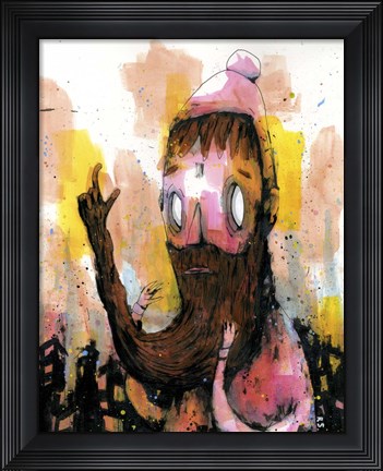 Framed His Beard Had A Mind Print