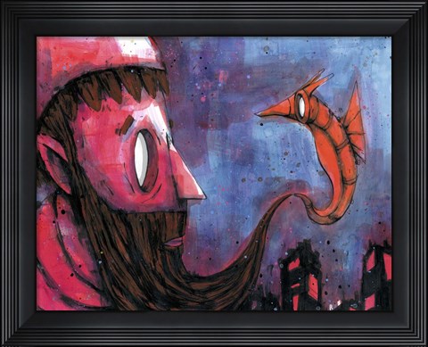 Framed His Beard Made Friend Print