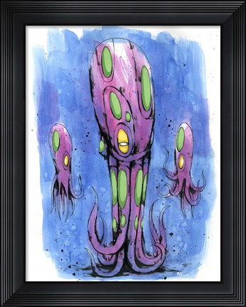 Framed Octopi Family Print