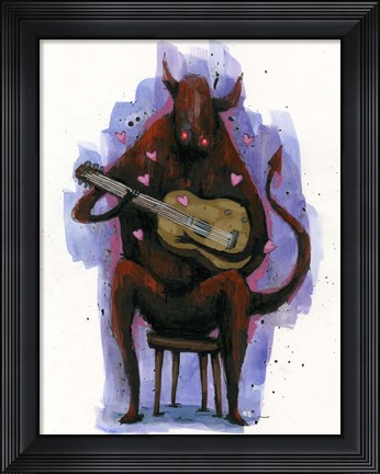 Framed Devil Plays The Blues Print