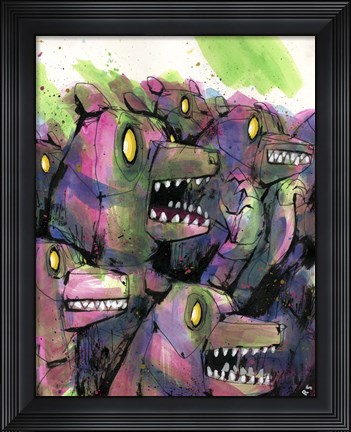 Framed Tough Crowd Print