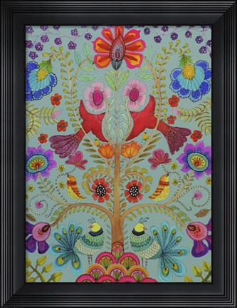 Framed Kalamkari Couleur Print