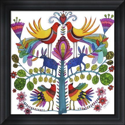 Framed Otomi Love Print