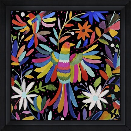 Framed Pajaros Carre Print