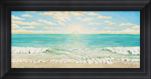 Framed Sunrise Wave 1 Print