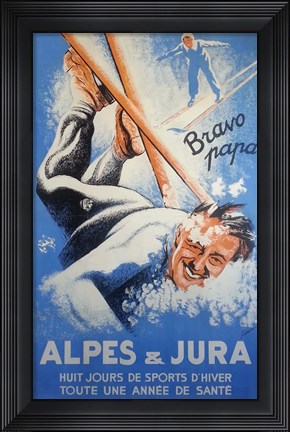 Framed Swiss Alps and Jura Print