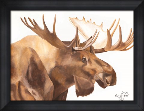 Framed Moose Be Single Print