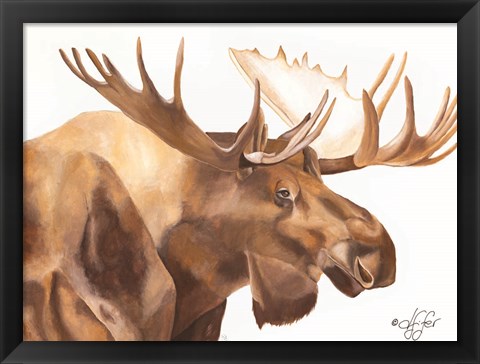 Framed Moose Be Single Print