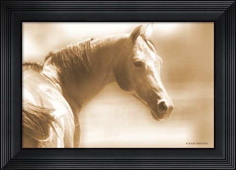 Framed Rose I Sepia Print