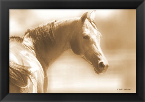 Framed Rose I Sepia Print