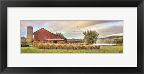 Framed Tioga Hay Bales Print