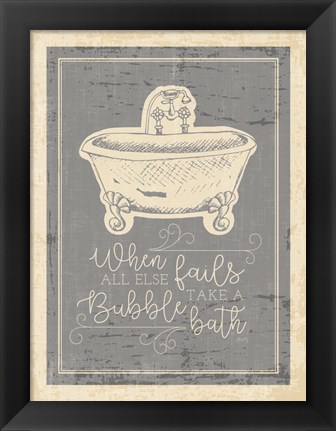 Framed Bubble Bath Print