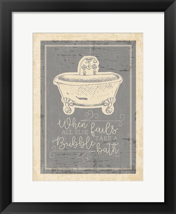 Framed Bubble Bath Print