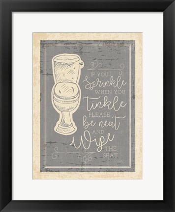 Framed Sprinkle Tinkle Print