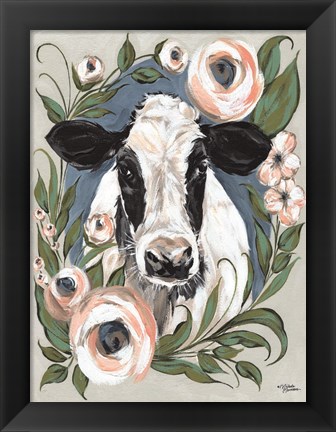 Framed Vintage Frame Cow Print