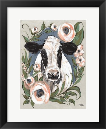 Framed Vintage Frame Cow Print