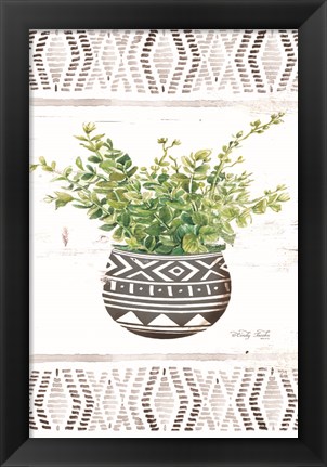 Framed Aztec Floral III Print