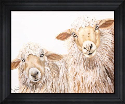 Framed Ba Ba White Sheep Print