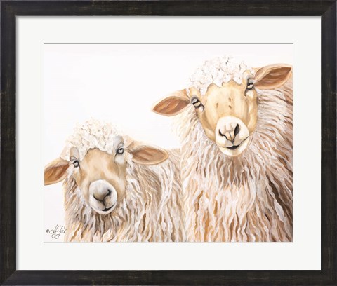 Framed Ba Ba White Sheep Print
