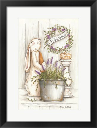 Framed Welcome Bunny Print