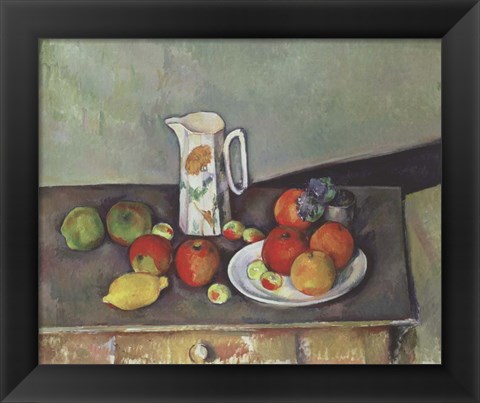 Framed Still Life with Milk Jug and Fruit Print