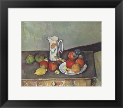 Framed Still Life with Milk Jug and Fruit Print