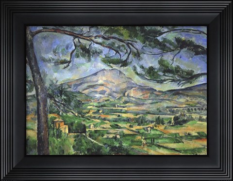 Framed Mont Sainte-Victoire with Large Pine Tree Print