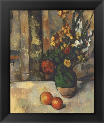 Framed Vase and Apples Print