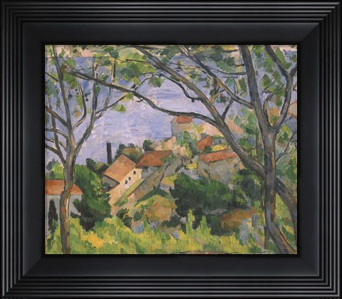 Framed View of L&#39;Estaque Through the Trees Print