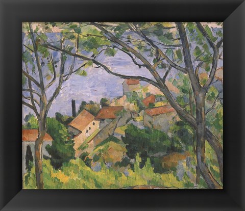 Framed View of L&#39;Estaque Through the Trees Print