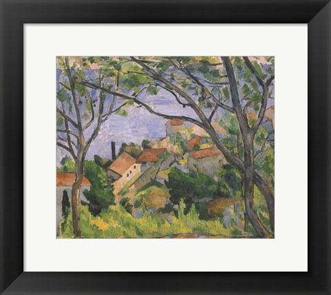 Framed View of L&#39;Estaque Through the Trees Print