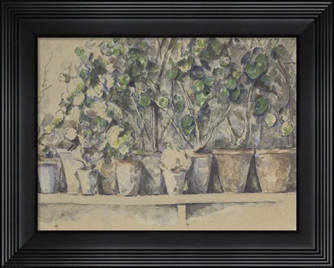 Framed Les Pots de Fleurs Print