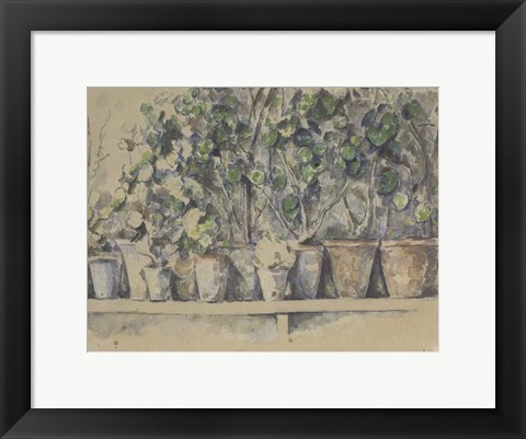 Framed Les Pots de Fleurs Print