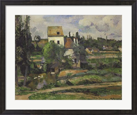 Framed Landscape in Auvers Print