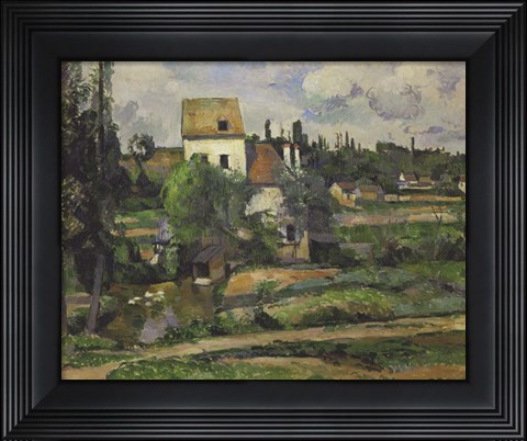 Framed Landscape in Auvers Print