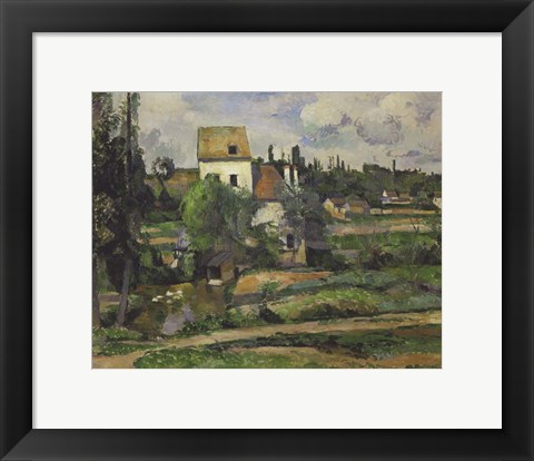 Framed Landscape in Auvers Print