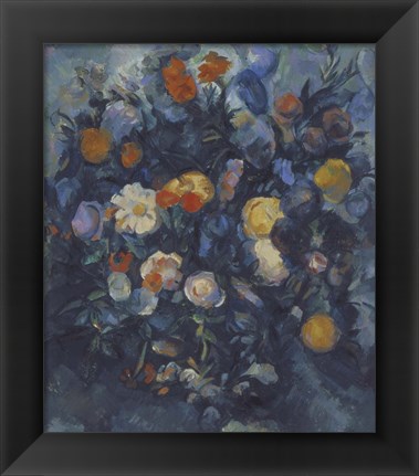 Framed Vase of Flowers Print