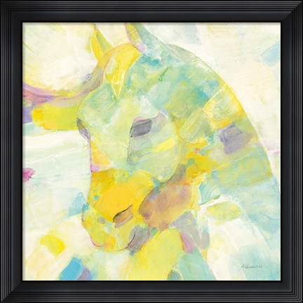 Framed Kaleidoscope Horse III Print