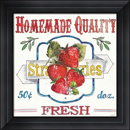 Framed Fruit Stand V Print