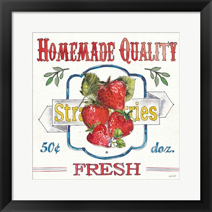 Framed Fruit Stand V Print