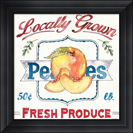 Framed Fruit Stand III Print