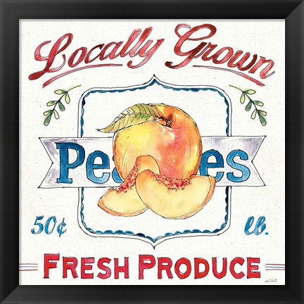 Framed Fruit Stand III Print