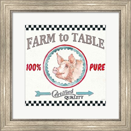 Framed Farm Signs IV Print