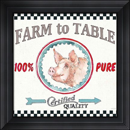 Framed Farm Signs IV Print